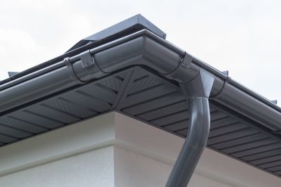 Gutter System with Downspouts